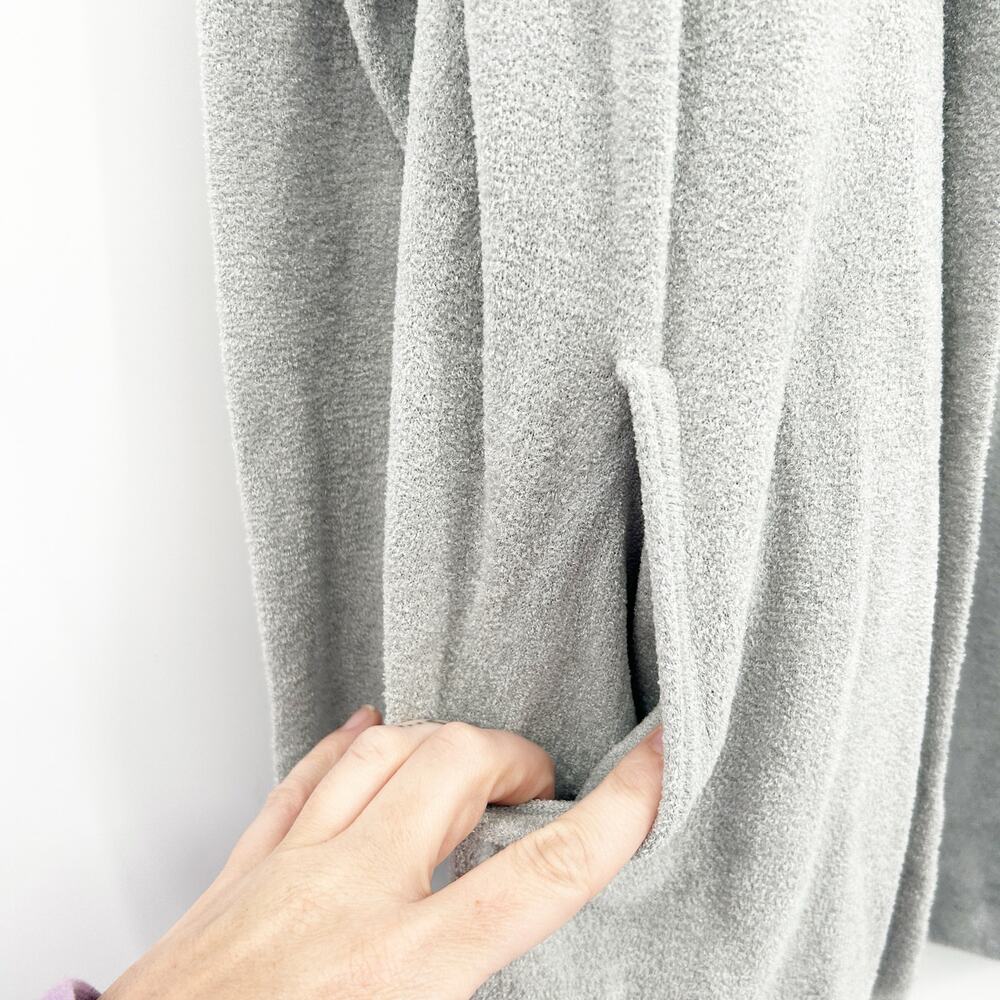 Barefoot Dreams Womens Cozy Chic Ultra Lite Hooded Cardigan Size L Dove Gray - Picture 4 of 7